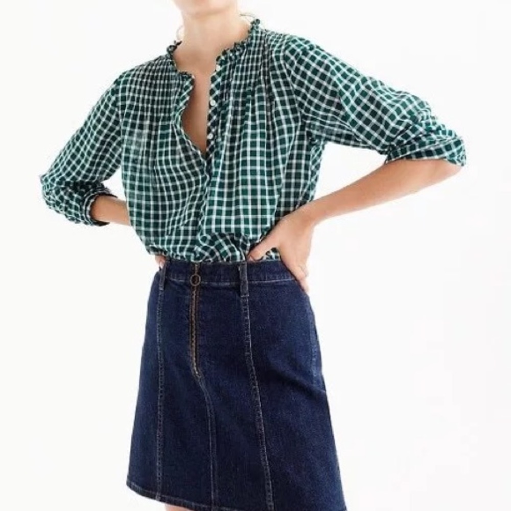 J.Crew Ruffle Popover in Gingham | 2